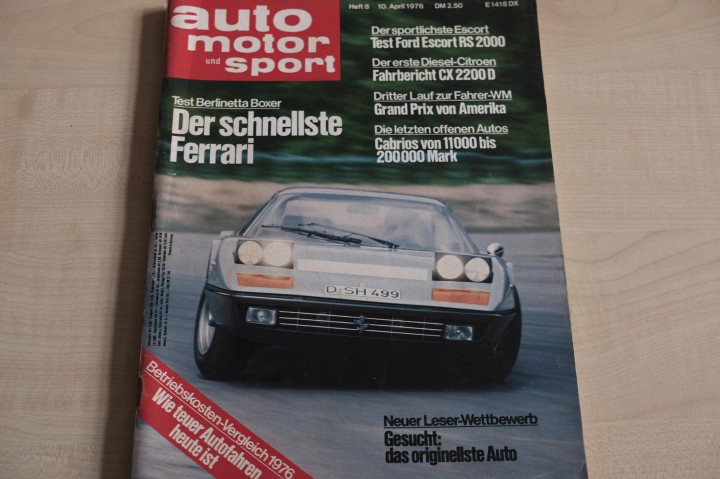 Deckblatt Auto Motor und Sport (08/1976)